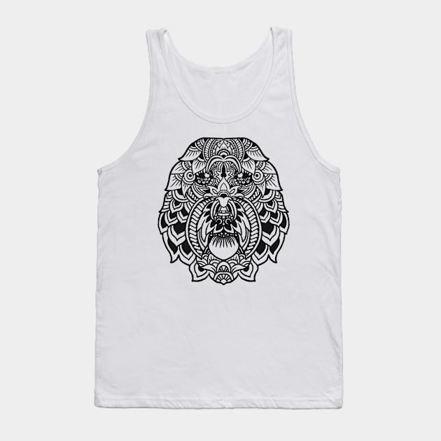 Bearded Collie Mandala Tank Top by huebucket